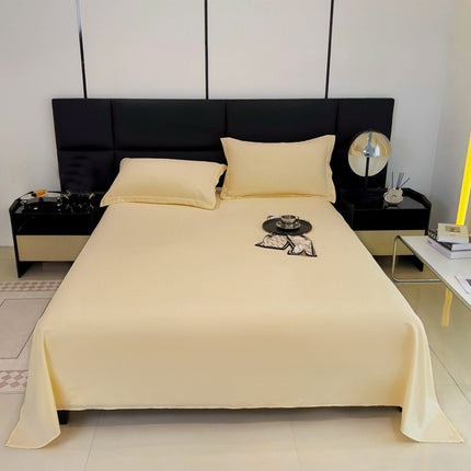Waterproof Bed Flat Sheet ,Best Season Cotton Sheet-Long Staple Cotton Sheets Set, Soft Cotton Bed Sheets,Reusable Washable Mattress Protector Sheet, Furniture Cover for Bedding,Couch Yellow.
