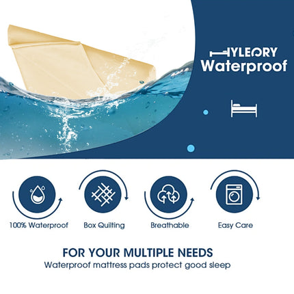 Waterproof Bed Flat Sheet ,Best Season Cotton Sheet-Long Staple Cotton Sheets Set, Soft Cotton Bed Sheets,Reusable Washable Mattress Protector Sheet, Furniture Cover for Bedding,Couch Yellow.