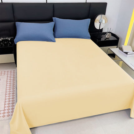 Waterproof Bed Flat Sheet ,Best Season Cotton Sheet-Long Staple Cotton Sheets Set, Soft Cotton Bed Sheets,Reusable Washable Mattress Protector Sheet, Furniture Cover for Bedding,Couch Yellow.