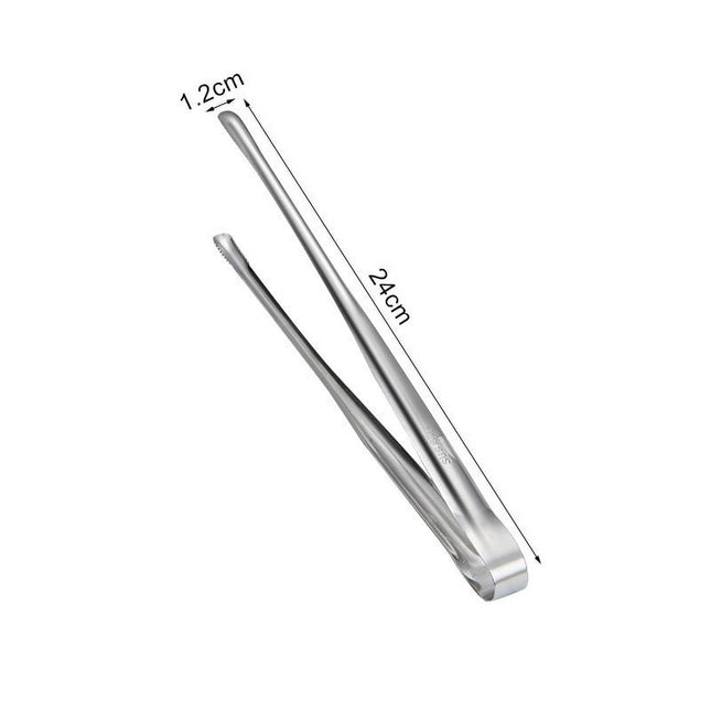 Stainless Steel Slim Tongs 2PCS, Japanese Barbecue Tweezers, Lightweight Yakiniku Tongs, Korean Grill Tong, Upscale Sushi Tong, Small Kitchen Tong,304 Stainless Steel Meat Clip Steak Clip Silver.