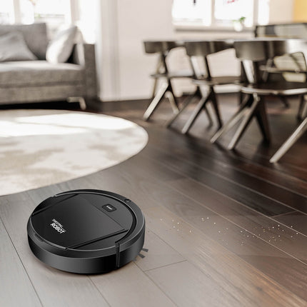 Robot Vacuum Cleaner, 4 in 1 Ultra Thin Low Operation Intelligent Sweeping Mopping Robot,for Hard Floor, Pet Hair and Low-Piled Carpet,Quiet,Integral Memory Multiple Cleaning Modes Vacuum Black.