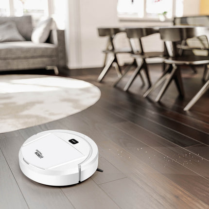 Robot Vacuum Cleaner, 4 in 1 Ultra Thin Low Operation Intelligent Sweeping Mopping Robot,for Hard Floor, Pet Hair and Low-Piled Carpet,Quiet,Integral Memory Multiple Cleaning Modes Vacuum White.