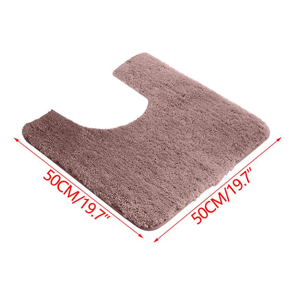 Bathroom Contour Rug Non Slip Toilet U Shaped Bath Mat, Water Absorbent Super Soft Shaggy Chenille Machine Washable Dry Extra Thick Perfect Absorbant Best Plush Carpet, U Shaped Bath Mat Pink.