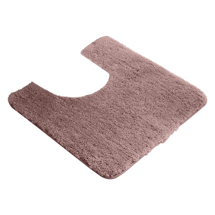 Bathroom Contour Rug Non Slip Toilet U Shaped Bath Mat, Water Absorbent Super Soft Shaggy Chenille Machine Washable Dry Extra Thick Perfect Absorbant Best Plush Carpet, U Shaped Bath Mat Pink.