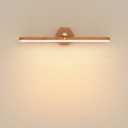 Wall Lights for Bedroom Battery Operated Wall Sconce Lamp Vanity Light Magnetic Wooden Wireless Rechargeable Wall Lights,Rotating Multi-purpose Night Light Movable Light Detachable Cabinet Light A.