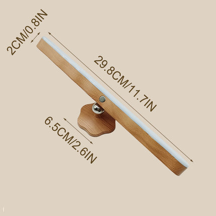 Wall Lights for Bedroom Battery Operated Wall Sconce Lamp Vanity Light Magnetic Wooden Wireless Rechargeable Wall Lights,Rotating Multi-purpose Night Light Movable Light Detachable Cabinet Light A.