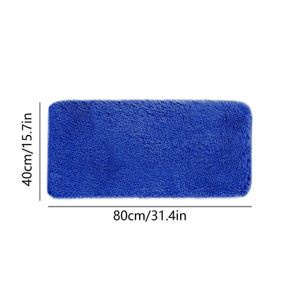 Washable Runner Rug for Bedroom Living Room Rug - 40 x 15.7 Inch Bath Mats Red Soft Fluffy Hallway Runner Rug, Non-Slip Indoor Carpet for Kitchen Laundary Room Decor Entryway Bathroom Blue.