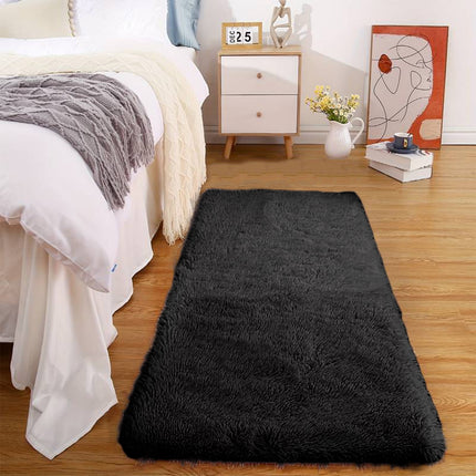 Washable Runner Rug for Bedroom Living Room Rug - 40 x 15.7 Inch Bath Mats Red Soft Fluffy Hallway Runner Rug, Non-Slip Indoor Carpet for Kitchen Laundary Room Decor Entryway Bathroom Red.