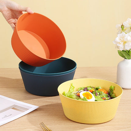 Unbreakable Large Cereal Bowl - Wheat Straw Bowls Salad bowls Microwave and Dishwasher Safe Salad Bowls, Stackable Color Kitchen Bowls for Serving, Soup, Oatmeal, Pasta, Noodles Blue.