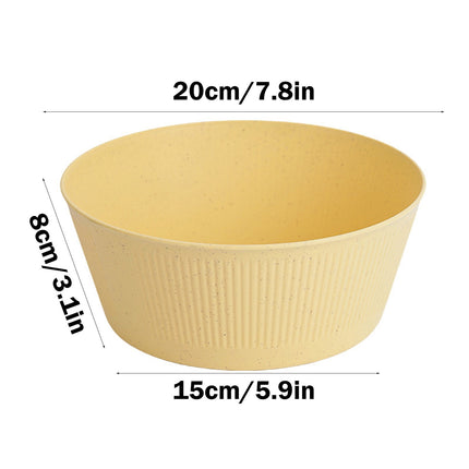 Unbreakable Large Cereal Bowl - Wheat Straw Bowls Salad bowls Microwave and Dishwasher Safe Salad Bowls, Stackable Color Kitchen Bowls for Serving, Soup, Oatmeal, Pasta, Noodles Yellow.