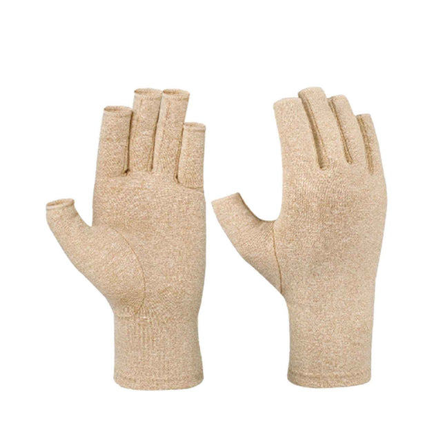 Pressure Gloves Half Finger, Cycling Joint Care Sports Gloves, Antiskid Fitness Gloves for Men and Women, Comfortable Compression Gloves for Hand Relief, Mobility & Repetitive Task Support, Size M D.