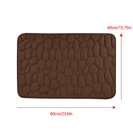 40 x 24 Inch Cotton Bathroom Floor Mat - Super Soft, Water Absorbent, Non-Slip, Machine Washable, Ideal for Bathroom, Bedroom, and Kitchen Coffee.
