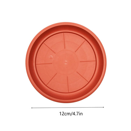 Heavy Duty Plastic Plant Saucer - 8 Inch Round Flower Pot Drip Tray, Durable Flowerpot Base for Indoor/Outdoor Use, Water Catcher for Potted Plants, Easy to Clean, Black B.