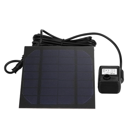 Panel Water Pump for Bird Bath Water Pump Kit - Solar Fountain 7V/140Ma Submersible Water Pump for Pool, Garden, Pond, 150L/H Max Flow, 16” Max Water Height, Outdoor Watering, 10Ft Cable.