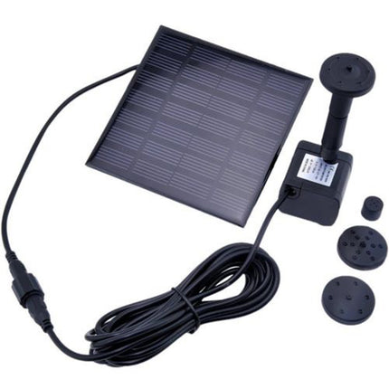 Panel Water Pump for Bird Bath Water Pump Kit - Solar Fountain 7V/140Ma Submersible Water Pump for Pool, Garden, Pond, 150L/H Max Flow, 16” Max Water Height, Outdoor Watering, 10Ft Cable.