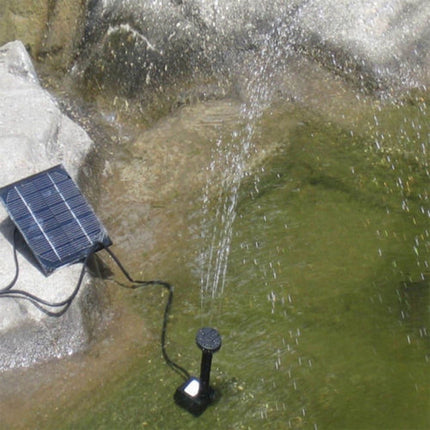 Panel Water Pump for Bird Bath Water Pump Kit - Solar Fountain 7V/140Ma Submersible Water Pump for Pool, Garden, Pond, 150L/H Max Flow, 16” Max Water Height, Outdoor Watering, 10Ft Cable.