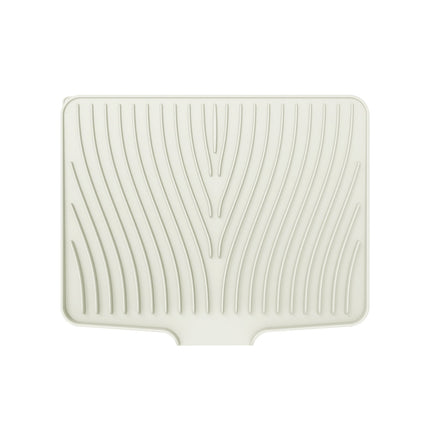 40x33 Inch Extra Large Kitchen Countertop Draining Silicone Tray - No Punching, Waterproof Drying Pad for Dishes,Water Diverting, Anti-Accumulating, Multifunctional Counter Protector for Kitchen Use white.