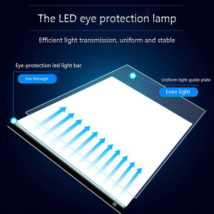 Portable A3 LED Tracing Light Box - 15.75x13.2 Inch Slim Light Pad with USB Power, Adjustable Brightness for Artists, Sketching, Animation & Design B.