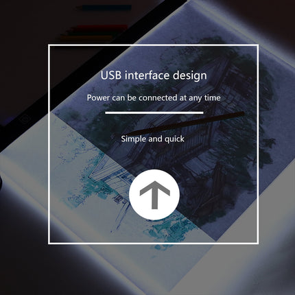 Portable A3 LED Tracing Light Box - 15.75x13.2 Inch Slim Light Pad with USB Power, Adjustable Brightness for Artists, Sketching, Animation & Design C.