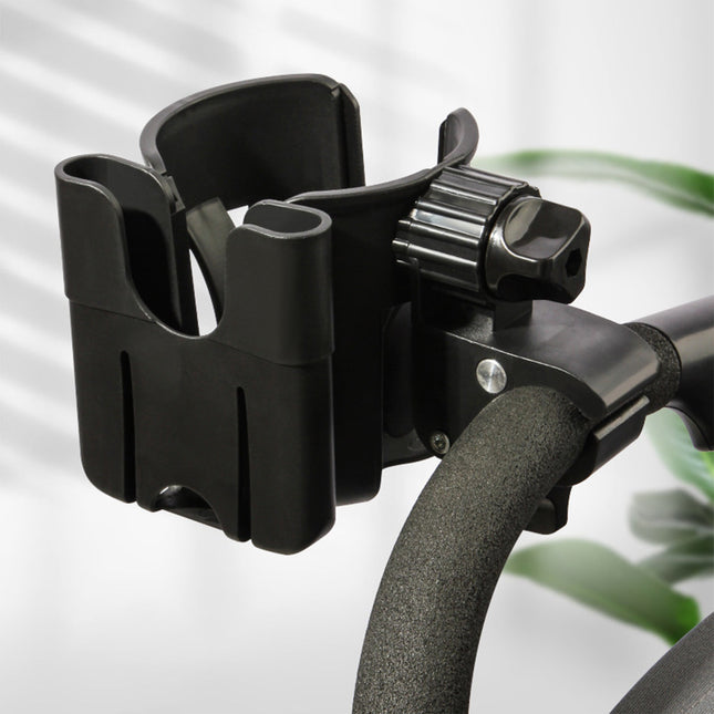 2-in-1 Bicycle Cup Holder with Mobile Phone Holder - Universal Water Bottle Holder, Coffee & Tea Mug Holder, for Electric Bike, Bicycle, Motorcycle, Stroller, Walker - Fits Phones Up to 6.5 Inches.