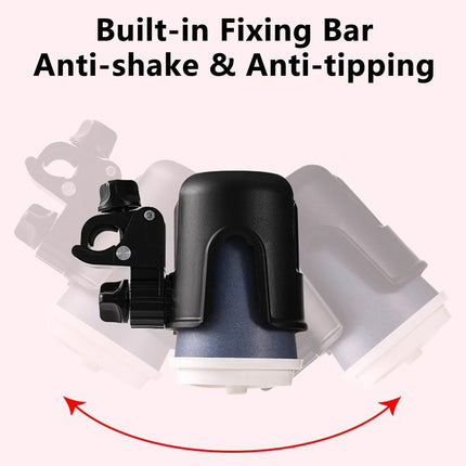 2-in-1 Bicycle Cup Holder with Mobile Phone Holder - Universal Water Bottle Holder, Coffee & Tea Mug Holder, for Electric Bike, Bicycle, Motorcycle, Stroller, Walker - Fits Phones Up to 6.5 Inches.