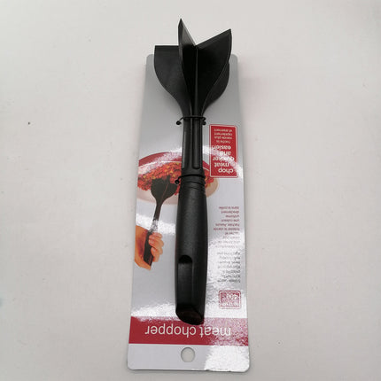 Manual Hamburger Meat Chopper Stirrer - Long Handle Chopper for Mixing Cutting, Egg Salad, Mashed Potato Red, Heat Resistant Meat Masher for Ground Beef, Hamburger Meat, Kitchen Tool black.