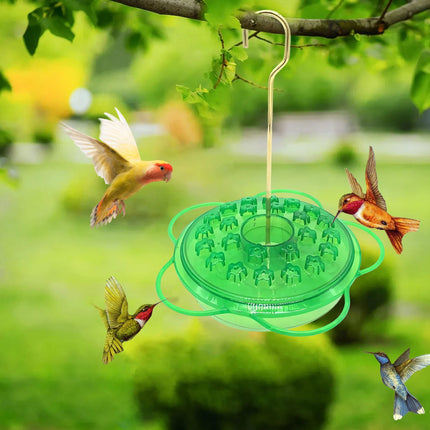 Hummingbird Feeder, Ant and Bee Proof, Feeders for Outdoors Hanging, Easy to Clean and Refill, Hanging Flower Shaped Hooked Hummingbird Feeder Flower Shaped Bird Feeder Red.