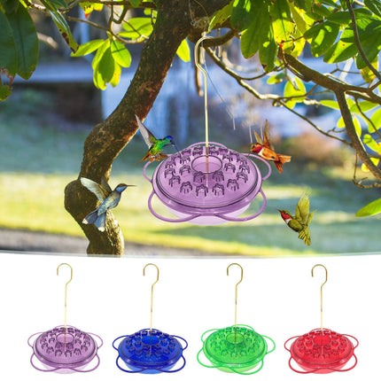 Hummingbird Feeder, Ant and Bee Proof, Feeders for Outdoors Hanging, Easy to Clean and Refill, Hanging Flower Shaped Hooked Hummingbird Feeder Flower Shaped Bird Feeder Red.