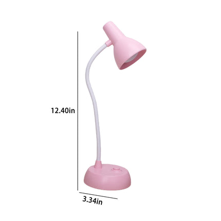 LED Desk Lamp with USB Charging Port, Auto Dimming Task Lamp, Flexible Gooseneck Table Light for Dorm Bedside, Adapter Include, White, Desk Lamp with Flexible Gooseneck Hose Neck Pink.