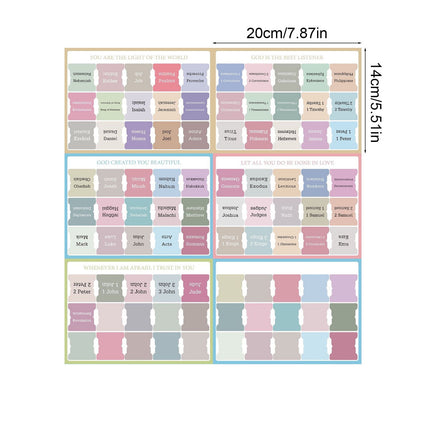 Bible Guidance Tabs with Book Tabs & Blank Customizable Tabs – 7.87 x 5.5 inches, Easy Apply & Removable, Bible Navigation Aid for Efficient Study, Personalize Favorite Verses, No Residue Multicolor.