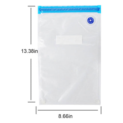 10-Pack Reusable Vacuum Food Storage Bags - BPA-Free, Various Sizes, Double Zipper Seal, Easy-to-Use Vacuum Sealer Bags for Food, Pet Treats & Small Items - Clear, Space-Saving, Freshness Preservation 22*34.