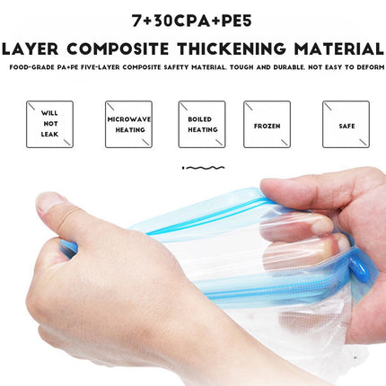 10-Pack Reusable Vacuum Food Storage Bags - BPA-Free, Various Sizes, Double Zipper Seal, Easy-to-Use Vacuum Sealer Bags for Food, Pet Treats & Small Items - Clear, Space-Saving, Freshness Preservation 22*34.