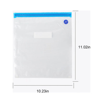10-Pack Reusable Vacuum Food Storage Bags - BPA-Free, Various Sizes, Double Zipper Seal, Easy-to-Use Vacuum Sealer Bags for Food, Pet Treats & Small Items - Clear, Space-Saving, Freshness Preservation 26*28.