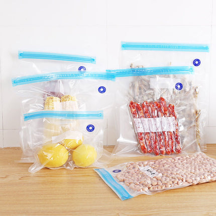 10-Pack Reusable Vacuum Food Storage Bags - BPA-Free, Various Sizes, Double Zipper Seal, Easy-to-Use Vacuum Sealer Bags for Food, Pet Treats & Small Items - Clear, Space-Saving, Freshness Preservation 30*34.