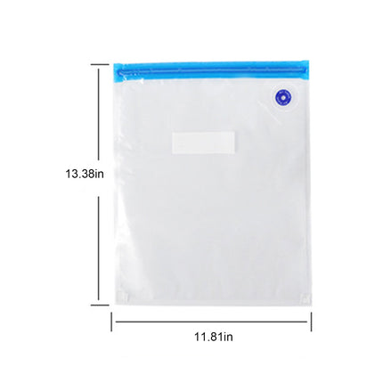 10-Pack Reusable Vacuum Food Storage Bags - BPA-Free, Various Sizes, Double Zipper Seal, Easy-to-Use Vacuum Sealer Bags for Food, Pet Treats & Small Items - Clear, Space-Saving, Freshness Preservation 30*34.