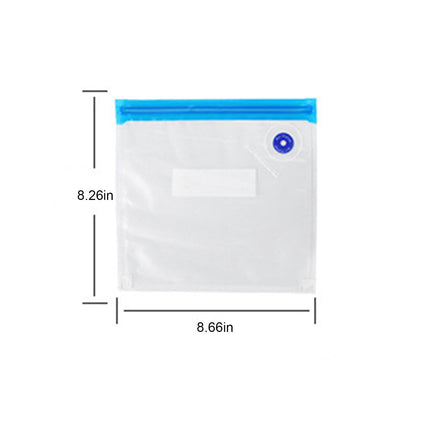 10-Pack Reusable Vacuum Food Storage Bags - BPA-Free, Various Sizes, Double Zipper Seal, Easy-to-Use Vacuum Sealer Bags for Food, Pet Treats & Small Items - Clear, Space-Saving, Freshness Preservation Clear.
