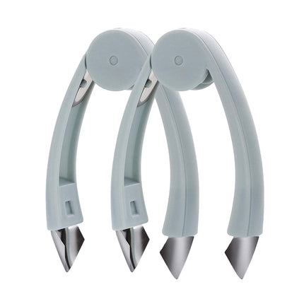 Pineapple Eye Remover Tool, Multifunctional Pineapple Corer and Slicer, Stainless Steel Cutter Strawberry Stem Remover Quickly Cut and Remove Tweezers Kitchen Tools Gray.