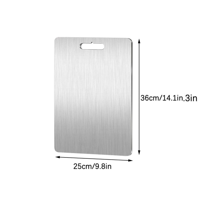 Pure Titanium Cutting Boards,Dishwasher Safe Titanium Cutting Board for Kitchen Durable, Double-Sided, Hygienic 18.4" x 12" Silvery.