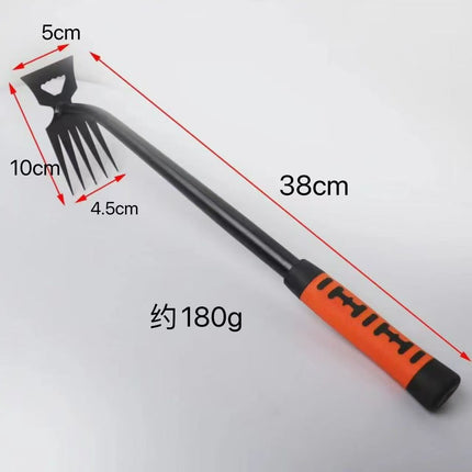 2025 Upgraded Weed Puller Tool, Weeding Artifact Uprooting Weeding Tool Weed Remover Tool 4 Teeth Manganese Steel Weed Pulling Tool, Weeder Tool Dual Purpose Manual Weeders Tool for Garden (19.7inch) A.