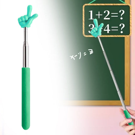 Retractable Teacher Pointer Sticks, 5 Colors Hand Pointer Stick, Student Finger Pointing Sticks, Extendable School Supplies for Reading, Classroom One Size Red.