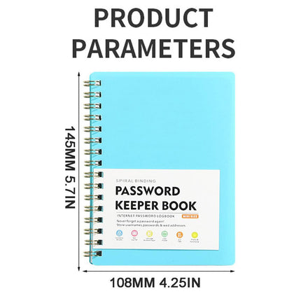 Password Book with alphabetical tabs. Internet Address Organizer Logbook. Small Pocket Password Keeper for Website Logins, 4.25x5.7 4.25" x 5.7" Orange.