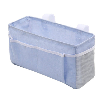 Bedside Caddy/Bedside Storage Bag Hanging Organizer for Bunk and Hospital Beds,Dorm Rooms Bed Rails,Can be Placed Glasses,Books,Mobile Phones,Keys (Grey), 12.2x4.33x6.29 12.2" x 4.33" x 6.29" Blue.