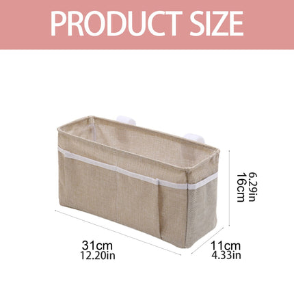 Bedside Caddy/Bedside Storage Bag Hanging Organizer for Bunk and Hospital Beds,Dorm Rooms Bed Rails,Can be Placed Glasses,Books,Mobile Phones,Keys (Grey), 12.2x4.33x6.29 12.2" x 4.33" x 6.29" Khaki.