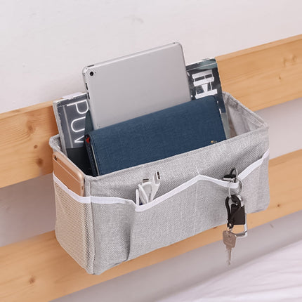 Bedside Caddy/Bedside Storage Bag Hanging Organizer for Bunk and Hospital Beds,Dorm Rooms Bed Rails,Can be Placed Glasses,Books,Mobile Phones,Keys (Grey), 12.2x4.33x6.29 12.2" x 4.33" x 6.29" Khaki.