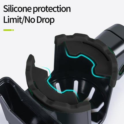 2-in-1 Adjustable Drink Holder,Universal Cup Holder with Cell Phone Holder,Large Diameter Design Bike Cup Holder for Wheelchair Walker Bike Free Size Green, Black, Orange.