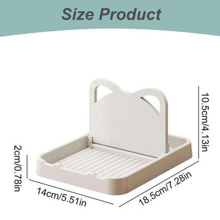 Silicone Spoon Rest with Lid, Heat-Resistant Foldable Utensil Holder for Spatulas, Kitchen Counter Organizer, Stove Top Safe Gray 7.28x5.51x4.13' 7.28" x 5.51" x 4.13" Black.