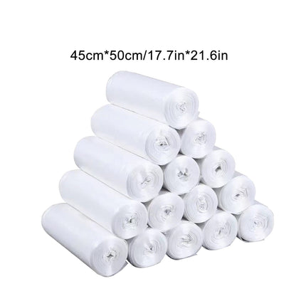 CGZQFEI 3PC Flat Mouth Rolled Trash Bags – 20 Gallon Thickened Plastic Garbage Bags for Household & Commercial Use, Heavy Duty & Leakproof Design 3pc White.