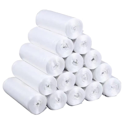 CGZQFEI 3PC Flat Mouth Rolled Trash Bags – 20 Gallon Thickened Plastic Garbage Bags for Household & Commercial Use, Heavy Duty & Leakproof Design 3pc White.
