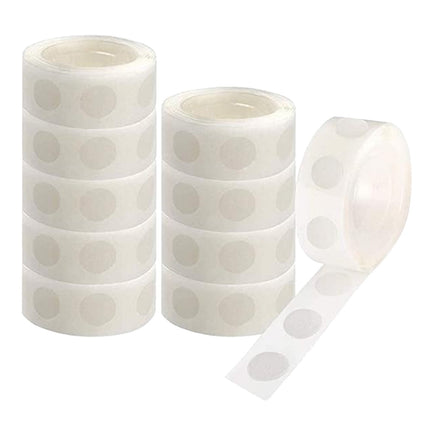 Glue Point, 1000 Pcs Clear Balloon Glue, Removable Adhesive Dots, Double Sided Dots of Glue Tape for Balloons, Craft Glue Points Dots Sticky Dots or Wedding Decoration, 10 Roll, 2Inches 2" White*10 Roll.