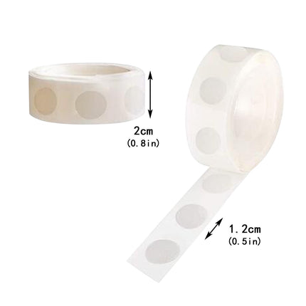 Glue Point, 1000 Pcs Clear Balloon Glue, Removable Adhesive Dots, Double Sided Dots of Glue Tape for Balloons, Craft Glue Points Dots Sticky Dots or Wedding Decoration, 10 Roll, 2Inches 2" White*10 Roll.